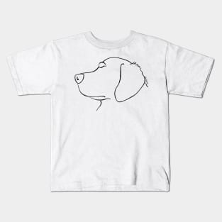 Golden Retriever Silhouette Outline Kids T-Shirt